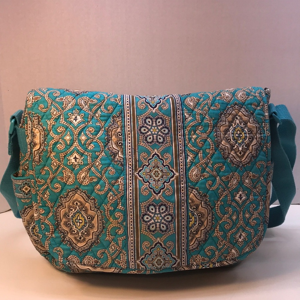 Vera Bradley Blue, Brown, Tan & White Crossbody